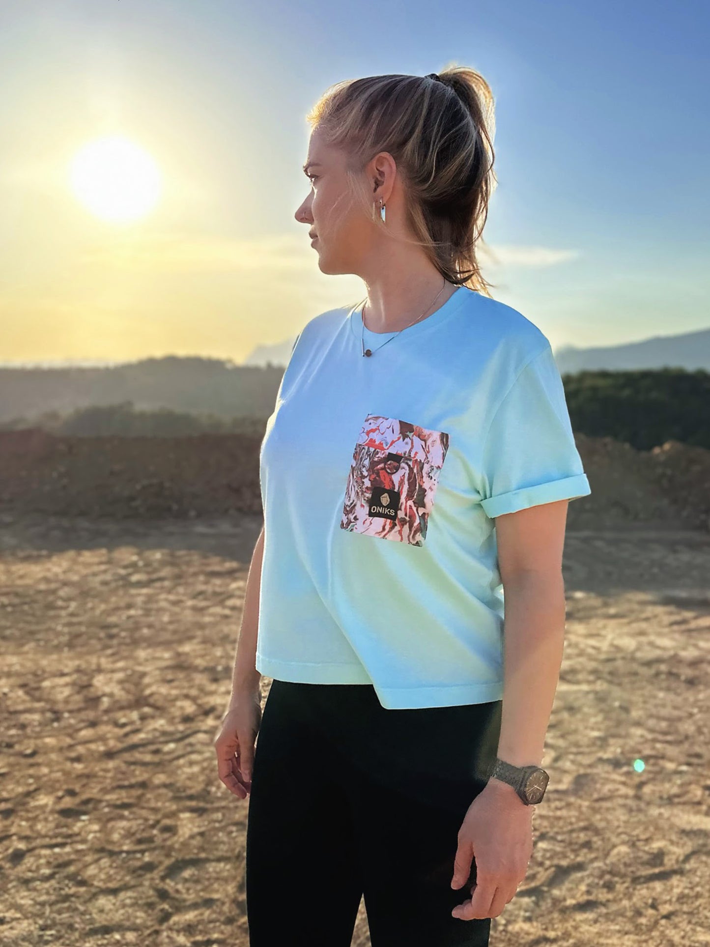 Camiseta crop 'Caribbean'