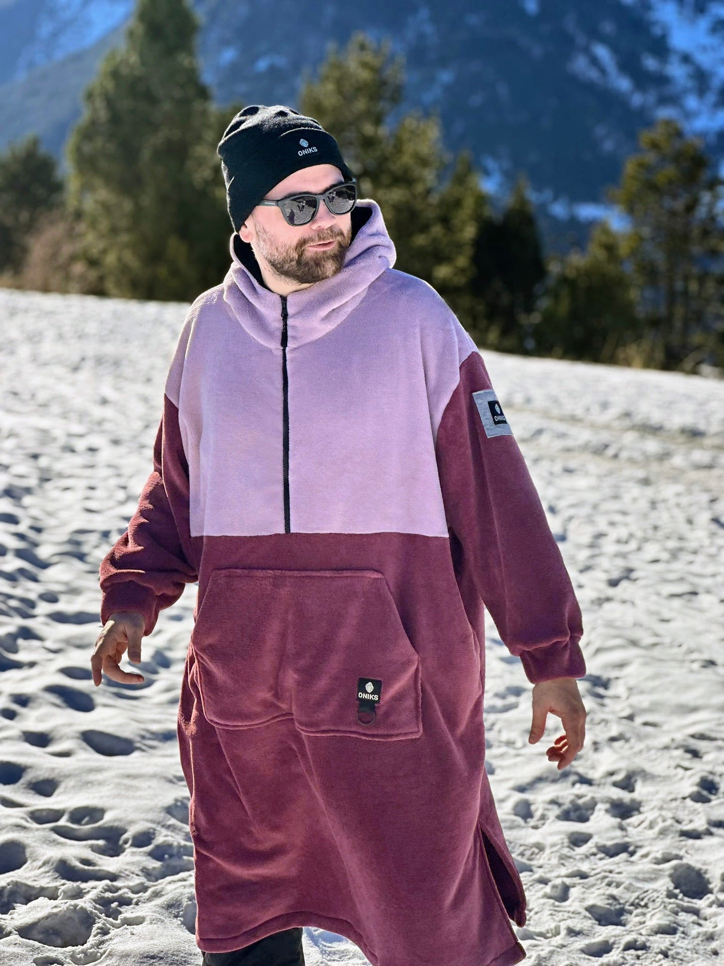 Poncho polar 'Mauve/Wine' PRE ORDER