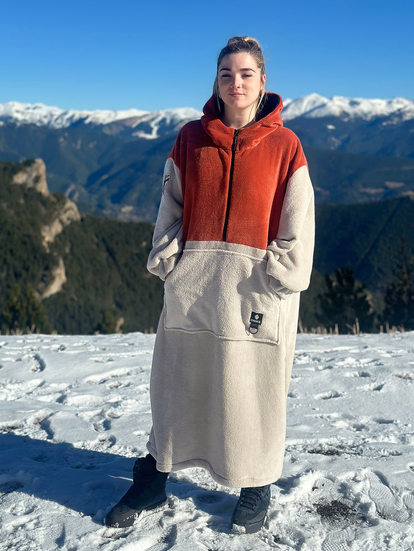 Poncho polar 'Amber/Stone' PRE ORDER
