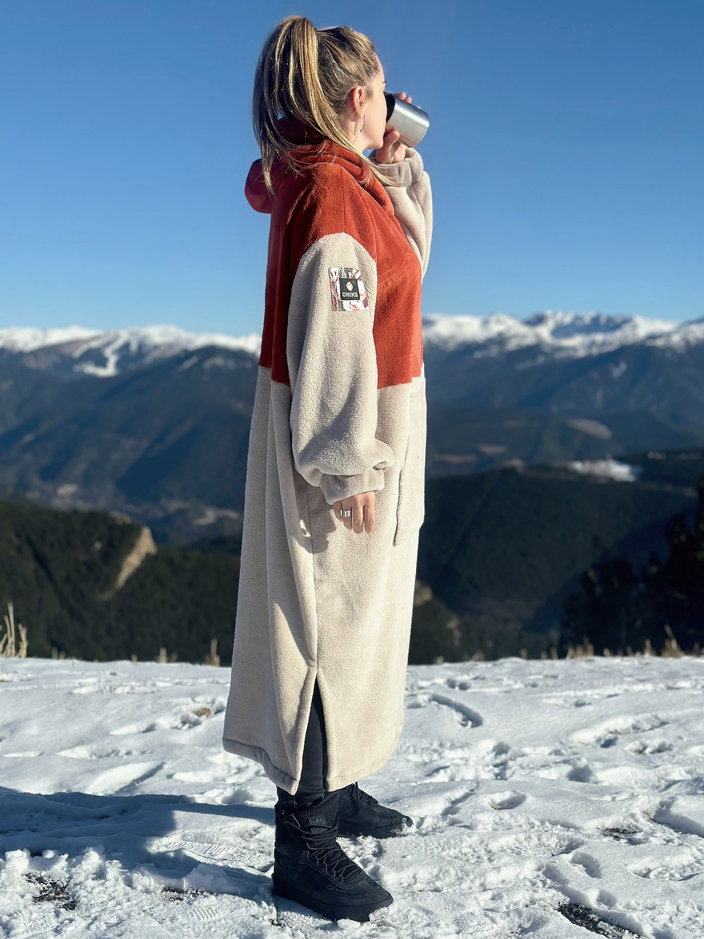 Poncho polar 'Amber/Stone' PRE ORDER