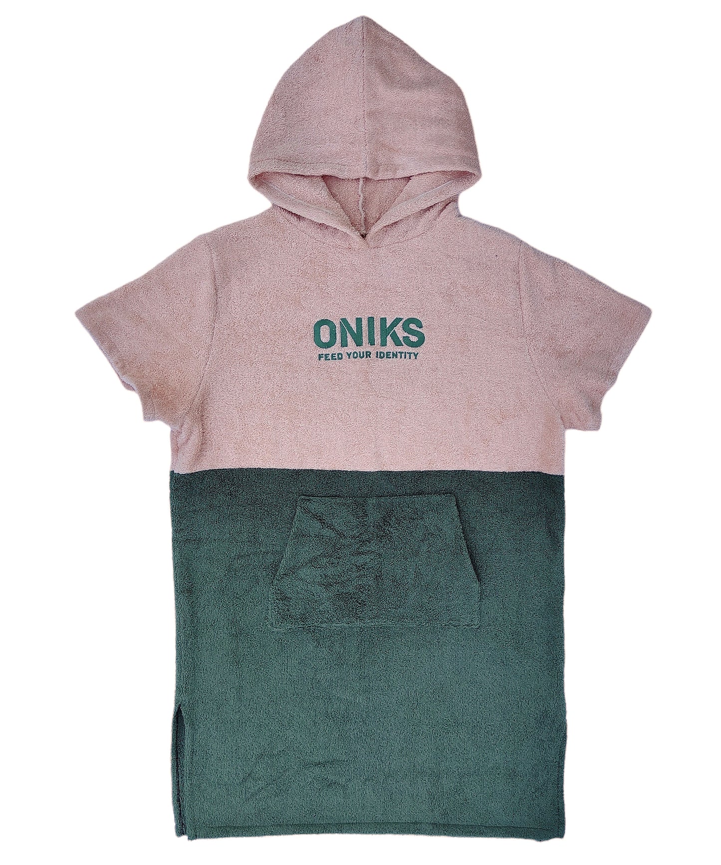Poncho toalla 'Peach/Forest'
