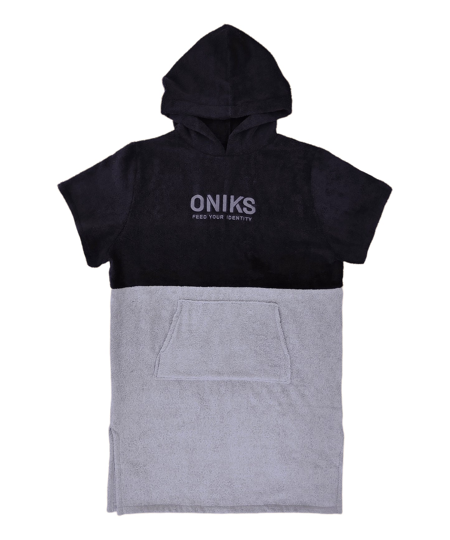 Poncho toalla 'Black/Pearl'