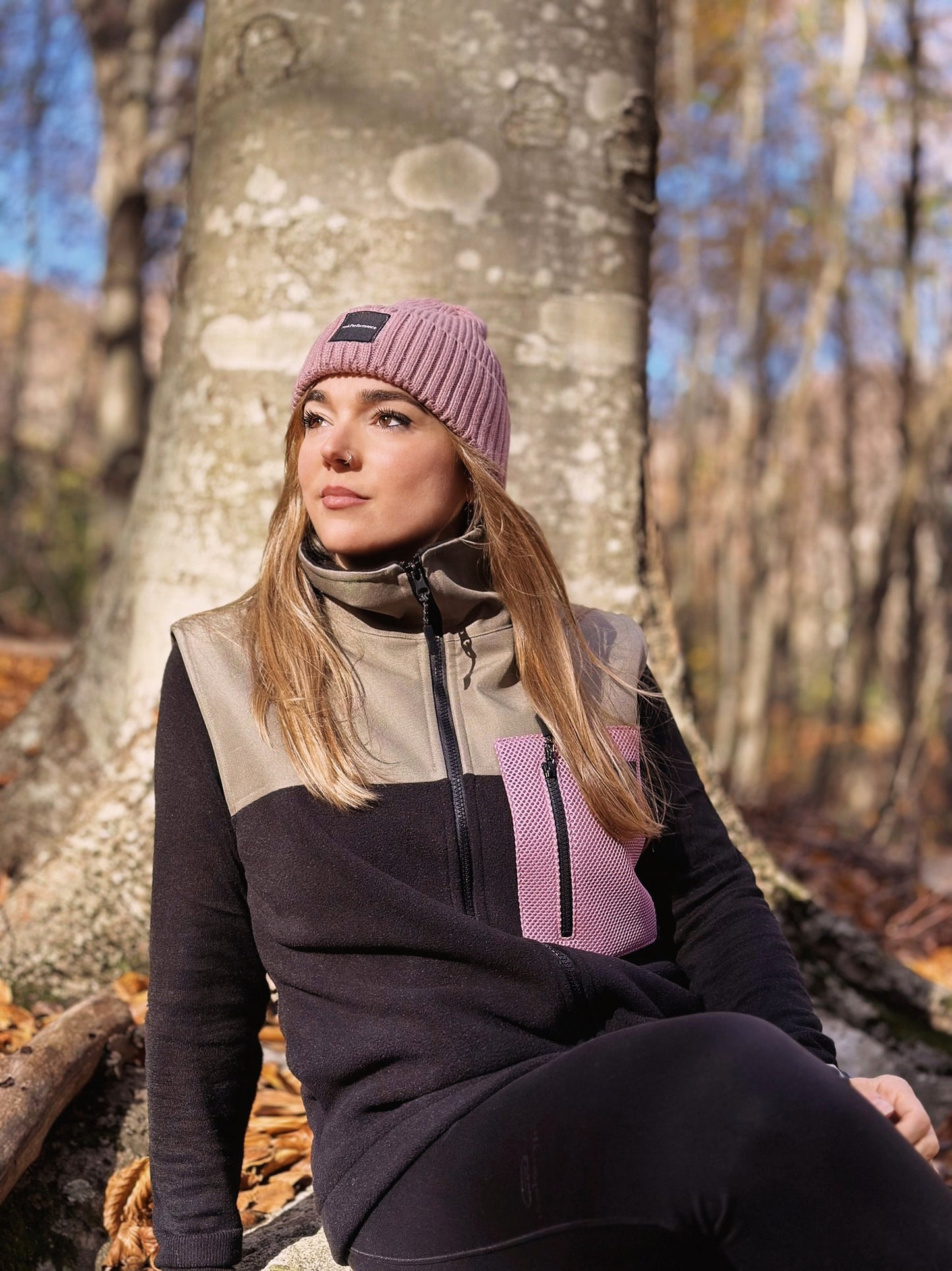 Chaleco polar 'Olive/ Ink'