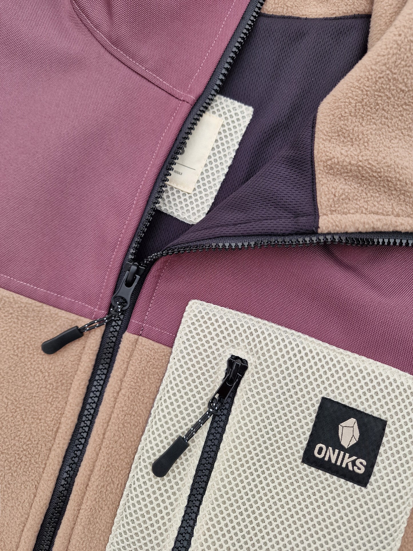 Chaleco polar 'Burgundy/ Dune'