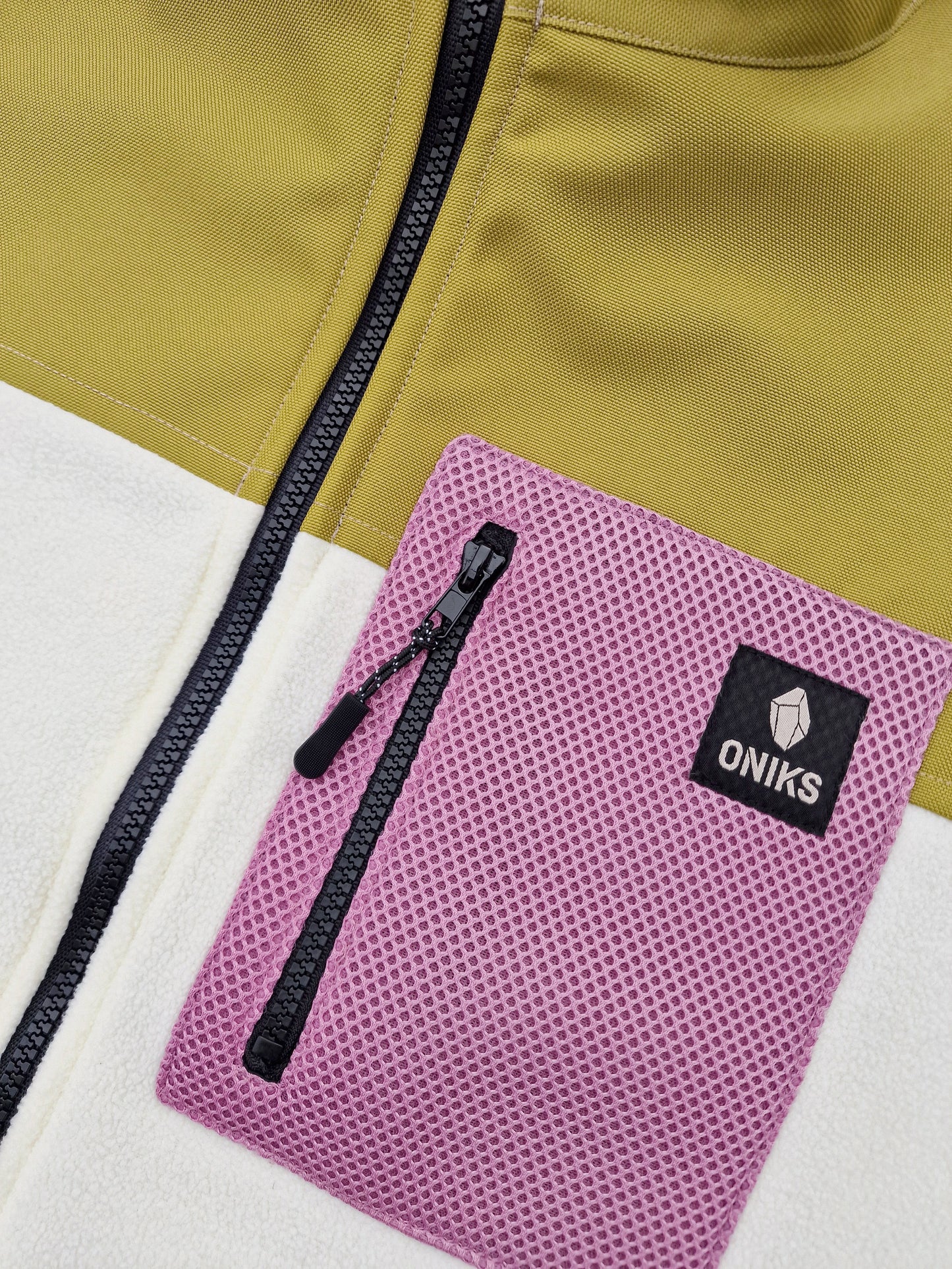 Chaleco polar 'Mustard/ Coconut'