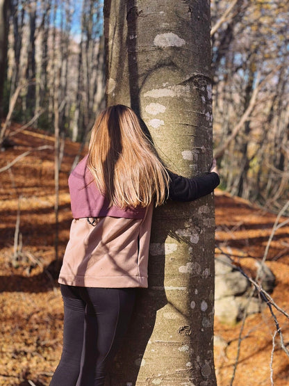 Chaleco polar 'Burgundy/ Dune'