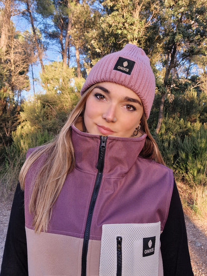 Chaleco polar 'Burgundy/ Dune'