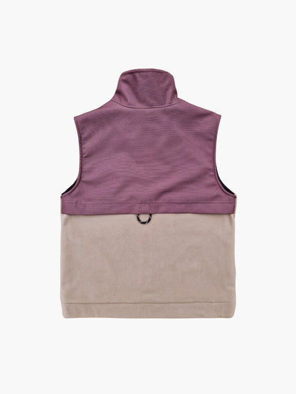 Chaleco polar 'Burgundy/ Dune'