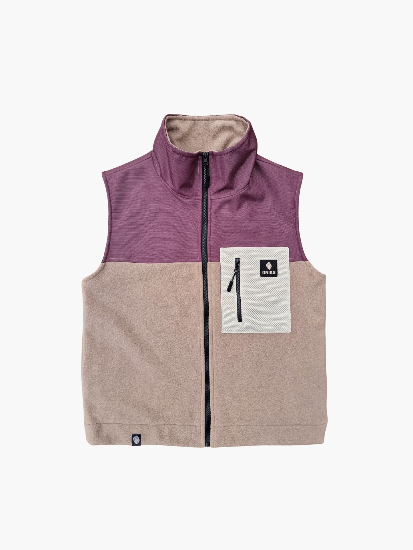 Chaleco polar 'Burgundy/ Dune'