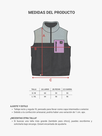 Chaleco polar 'Olive/ Ink'