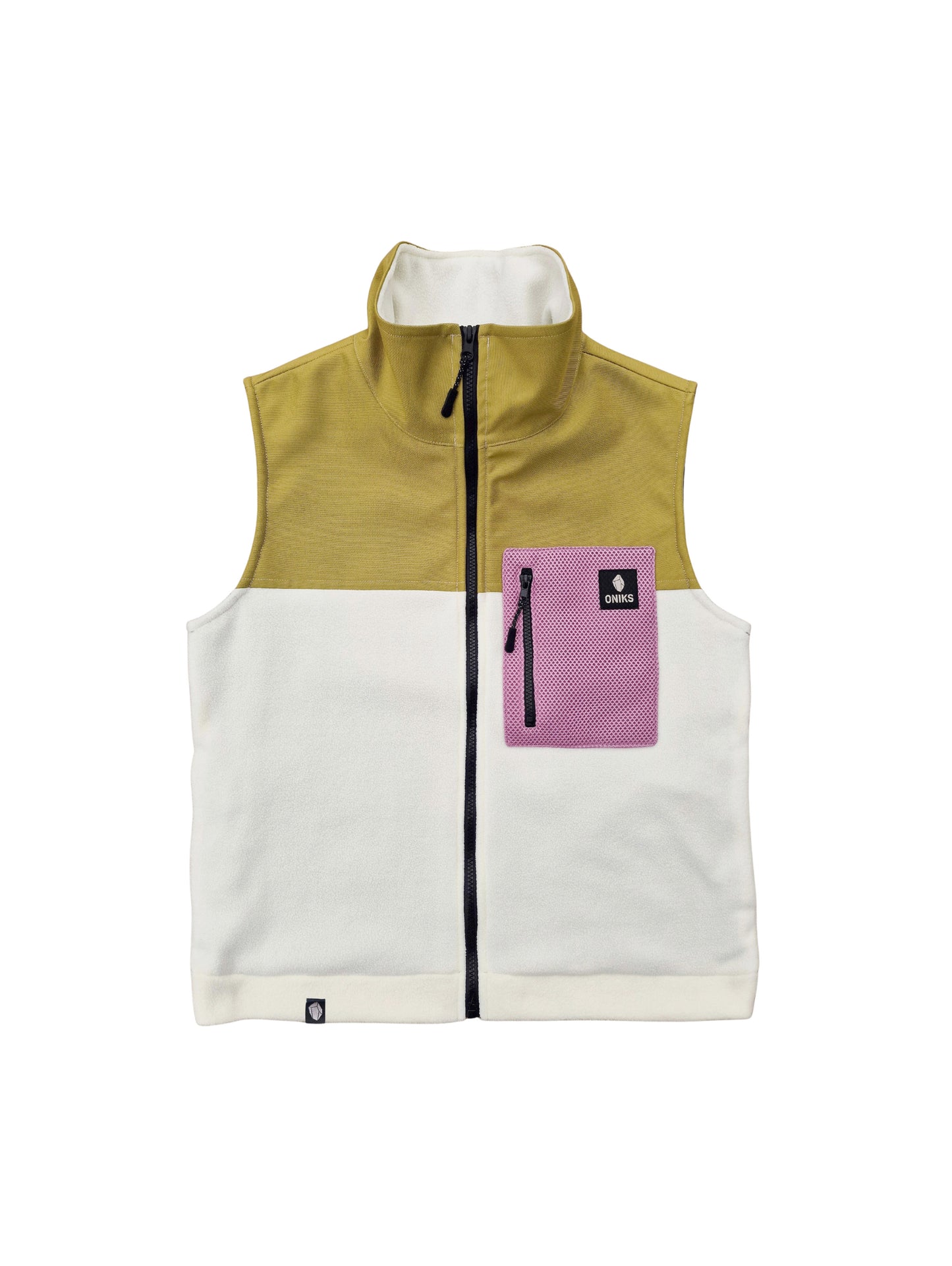 Chaleco polar 'Mustard/ Coconut'