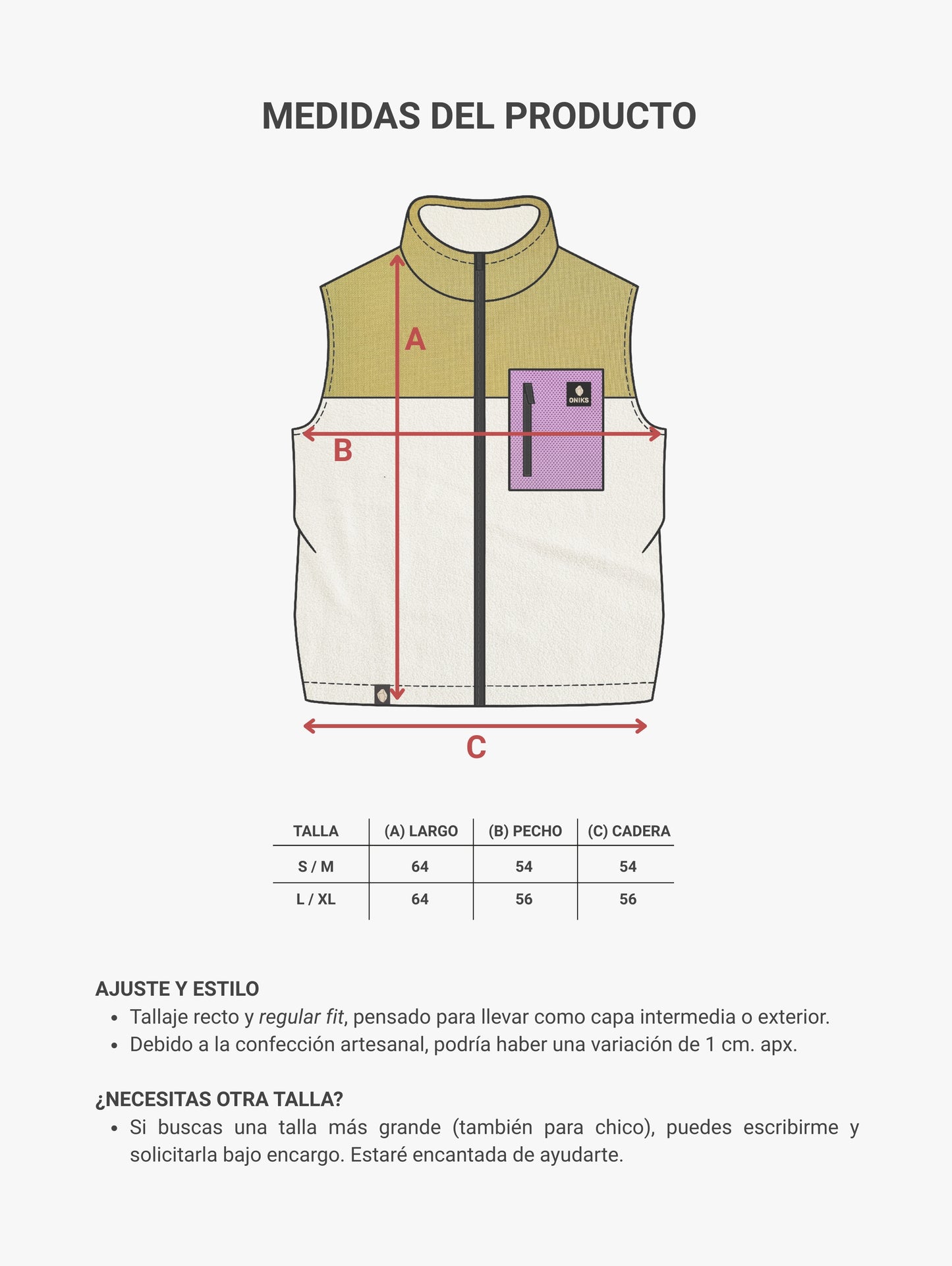 Chaleco polar 'Mustard/ Coconut'