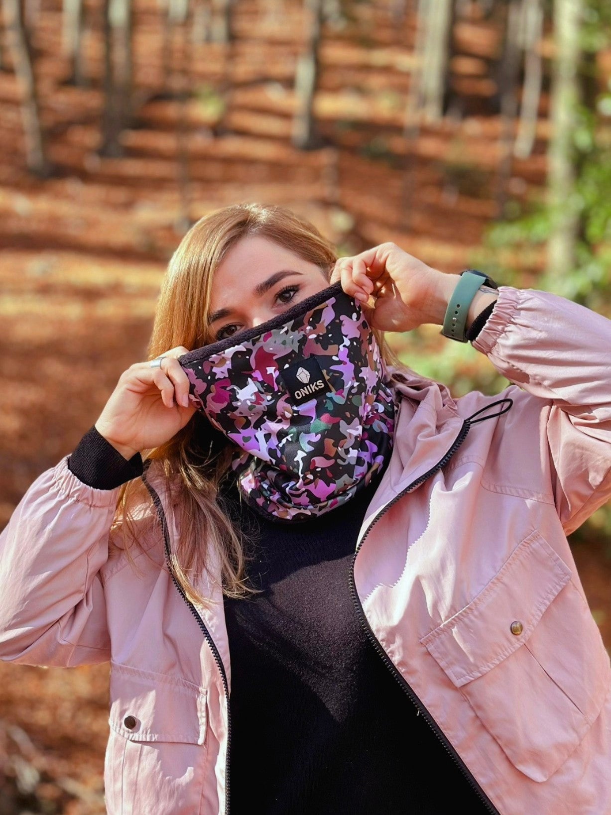 Cuello tubular térmico 'Pink forest'