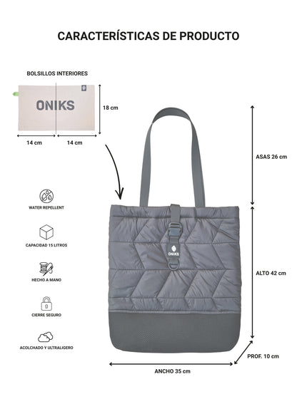 Bolso acolchado con textura 3D 'Silent night'